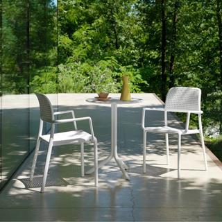 Nardi Bora Step Bianco Armchair Table Set
