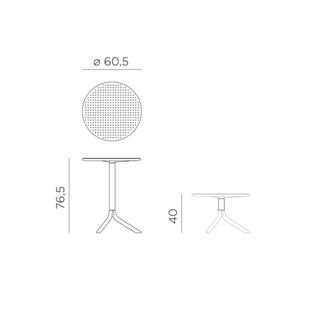 Nardi Bora Step Bianco Armchair Table Set