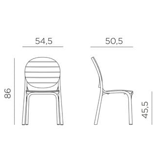 Nardi Erica İstiflenebilir Kolsuz Sandalye