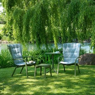 Nardi Folio Agave Stackable Chair and Ottoman Set