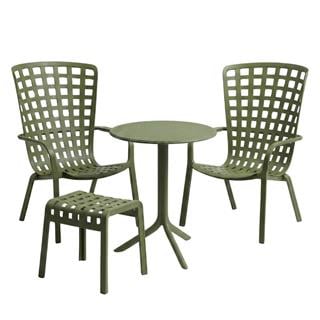 Nardi Folio Agave Stackable Chair and Ottoman Set