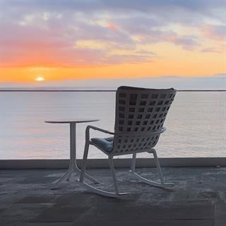 Nardi Folio Bianco Chair and Step Bianco Table Set 