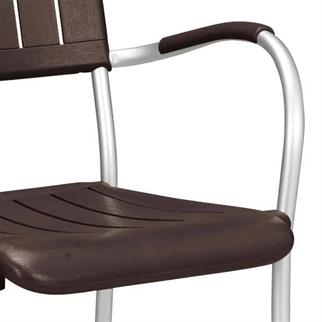 Nardi Musa Caffe Anodized İstiflenebilir Kollu Sandalye