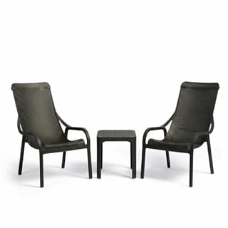 Nardi Net Lounge Anthracite Koltuk Sehpa Takımı
