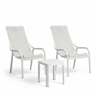 Nardi Net Lounge Bianco Koltuk Sehpa Takımı