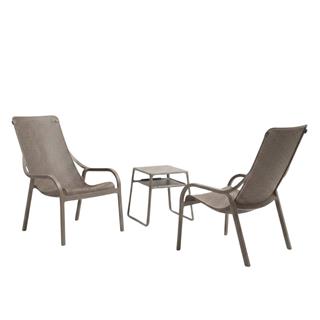 Nardi Net Pop Tortora Garden Armchair and Side Table Set