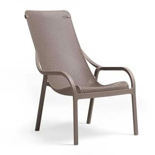 Nardi Net Pop Tortora Garden Armchair and Side Table Set