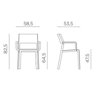 Nardi Trill Agave Chair Rio Anthracite Table Set