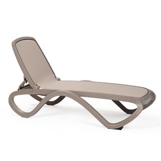 Nardi Omega Tortora Sunlounger & Pop Side Table Set