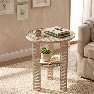 Net Küçük Sehpa Çap:40 H:46 Structure : 611 Painted steel, Ral 1013 white