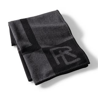 Ralph Lauren Northam Charcoal Black Throw Blanket