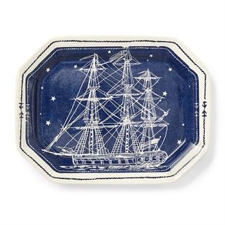 Ralph Lauren Home Northern Star Lg Rect Navy White Tepsi