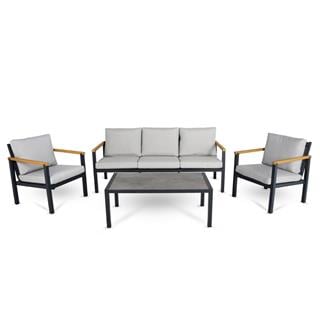 Nuu Garden Cru Grey Four-Piece Seating Group