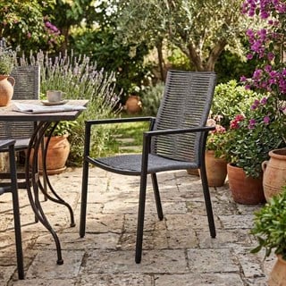 Nuu Garden Anthracite Dining Chair with Arms