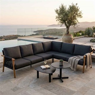 Nuu Garden Merlot Örgülü Köşe Oturma Grubu