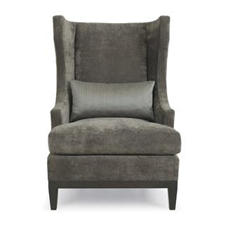 Bernhardt Pascal Mocha Wingback Chair