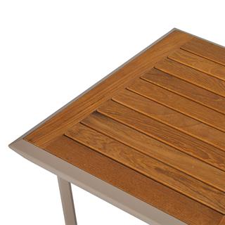 Bondi Yan Sehpa - Teak Tablalı - İskelet: Şampanya