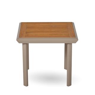 Bondi Yan Sehpa - Teak Tablalı - İskelet: Şampanya