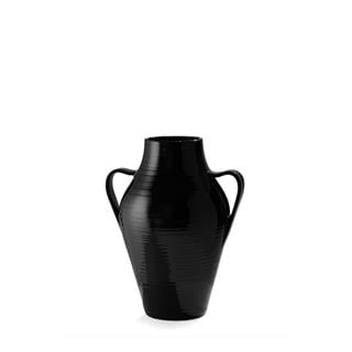 Quartara Seramik Vazo - 40 cm - Nero Lucifero