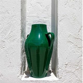 Quartara Seramik Vazo - 40 cm - Verde Secolare