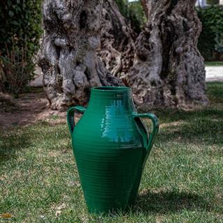 Quartara Seramik Vazo - 40 cm - Verde Secolare