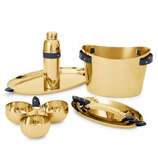 Ralph Lauren Wyatt Brass / Navy Cocktail Mixer