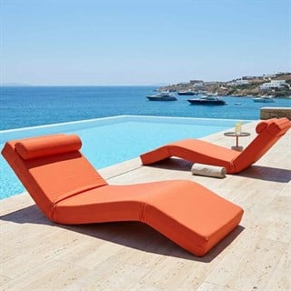 Relax Seat Orange Baş Yastıklı Katlanır Minder Şezlong