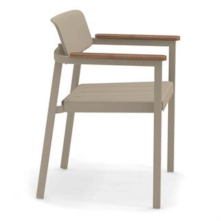 Emu Shine Taupe Teak Armchair