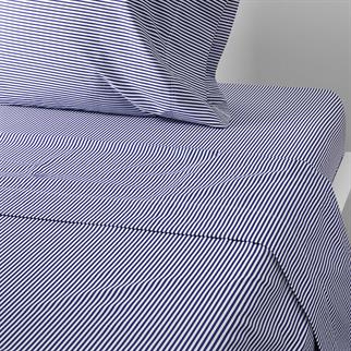 Ralph Lauren Shirting Navy White Flat Sheet
