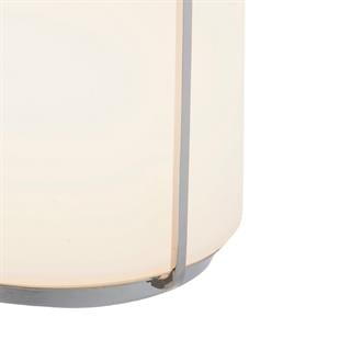 Somerset Masa Lambası-Large-Table Lamp İn Matt Opal Glass/Tube And Base İn Brilliant-Chromed Metal