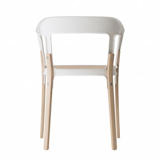 Magis Steelwood Natural White Kollu Sandalye