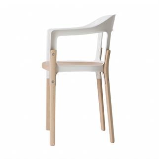 Magis Steelwood Natural White Kollu Sandalye