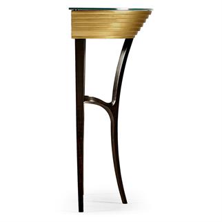 Jonathan Charles JC Modern Antique Gold Demilune Console