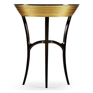 Jonathan Charles JC Modern Antique Gold Demilune Console