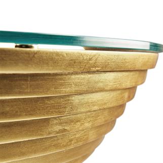 Jonathan Charles JC Modern Antique Gold Demilune Console