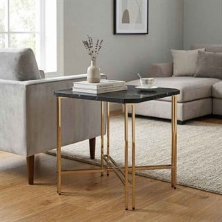 Steve Silver Daxton Gold Black Yan Sehpa