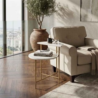 Steve Silver Patna Çift Taraflı Yan Sehpa