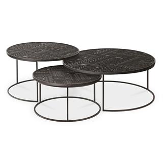 Ethnicraft Tabwa Üçlü Sehpa Takımı 