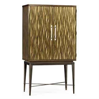 Jonathan Charles Textured Golden Bronze Cabinet