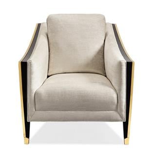 The Couturier Tekli Koltuk-Finish Laque Noire-Signature Brass