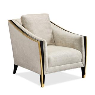 The Couturier Tekli Koltuk-Finish Laque Noire-Signature Brass