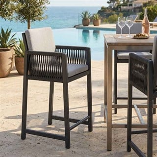 Anthracite Armrest Bar Stool
