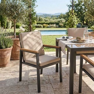 Trica Anthracite Teak Detay Bahçe Sandalyesi