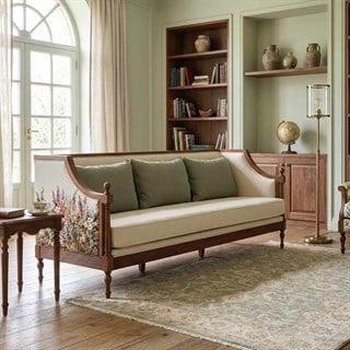 Blumen Beige Three-Seater Sofa
