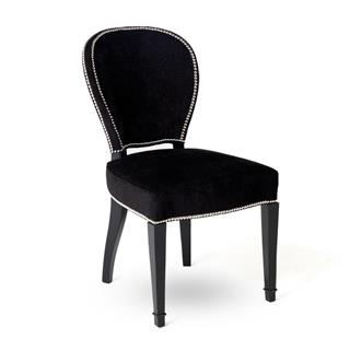 Trica Duke Black Armless Dining Chair - Set of 6