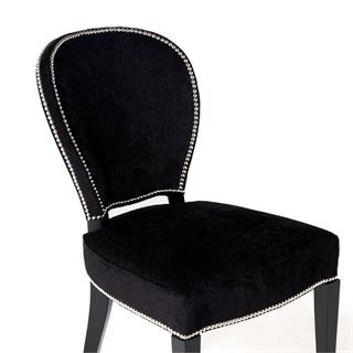 Trica Duke Black Armless Dining Chair - Set of 6