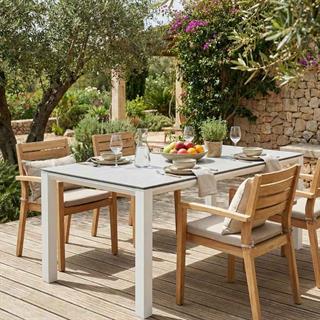 Metal Concept White 150 cm Outdoor Dining Table