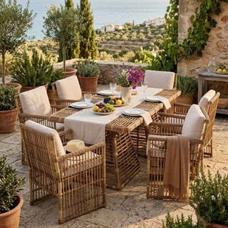 Suzanne Natural Dining Set