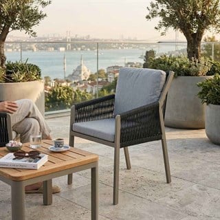 Trica Ted Örgülü Champagne Sandalye