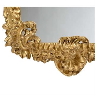 Jonathan Charles Versailles Light Antique Gold Floral Detail Mirror